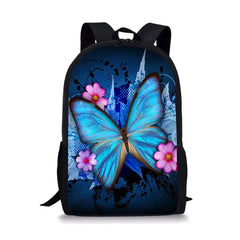 Butterfly School Bags for Girls Large Capacity Book Backpack