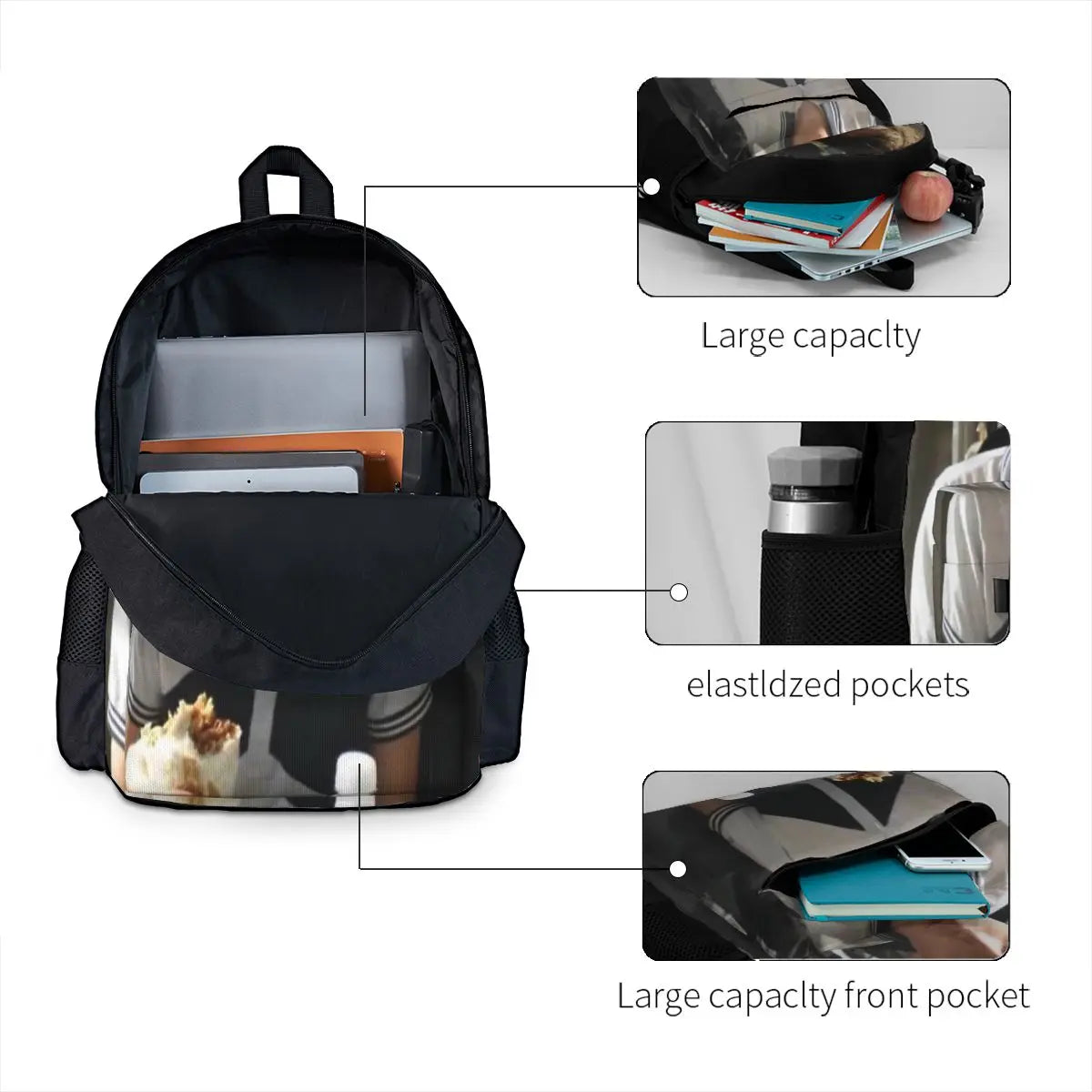 Michael Cera Burrito Backpack Men Women Waterproof Bag