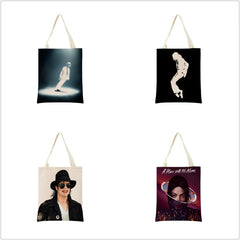 Michael Jackson Pattern Market Shopping Bag Double Sided Print
