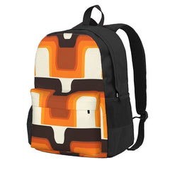 Orange 70s Style Backpack for Men and Women