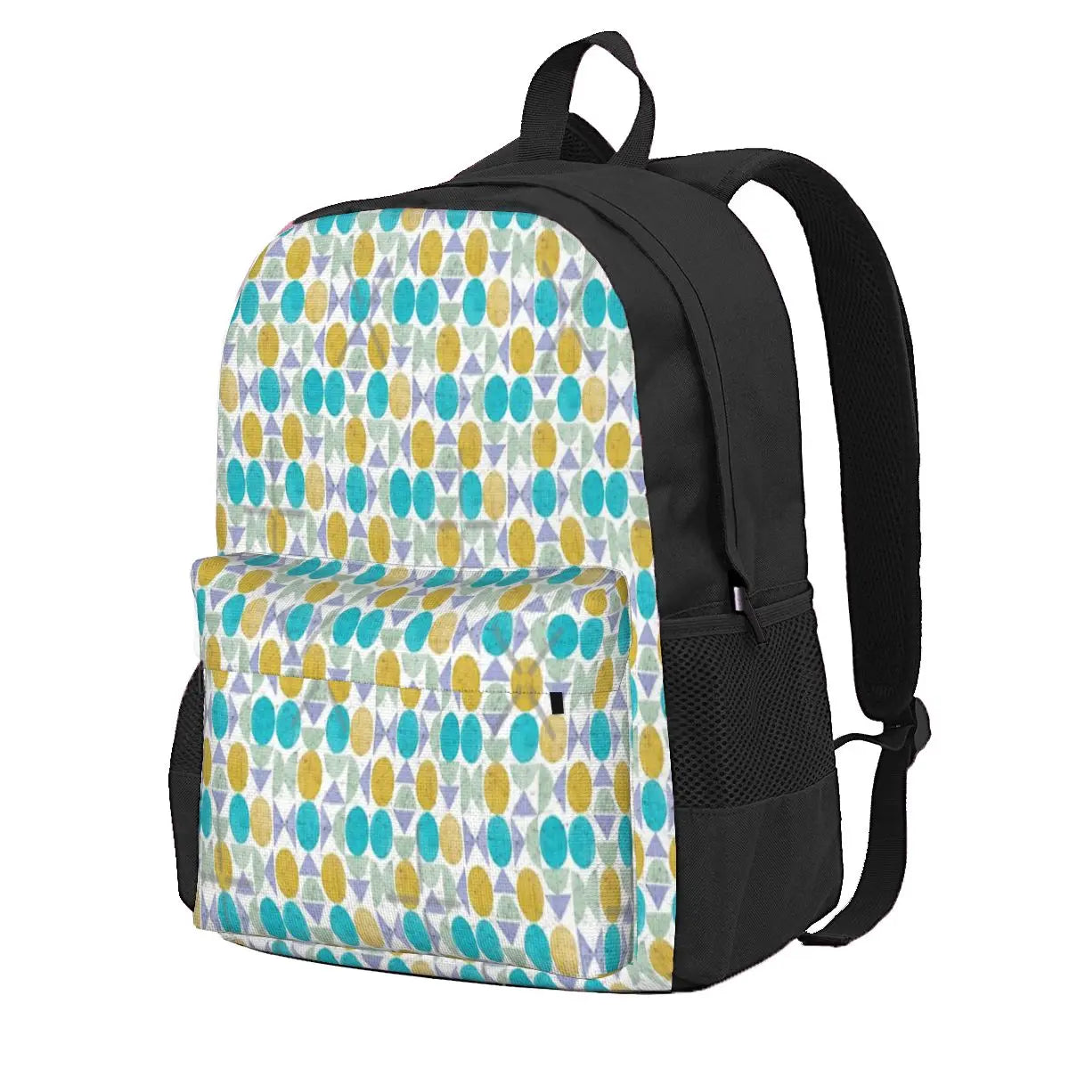 Modern Geometric Backpacks Textured Design School Travel Bags Eco Friendly