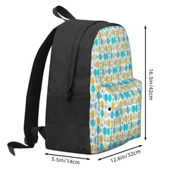 Modern Geometric Backpacks Textured Design School Travel Bags Eco Friendly
