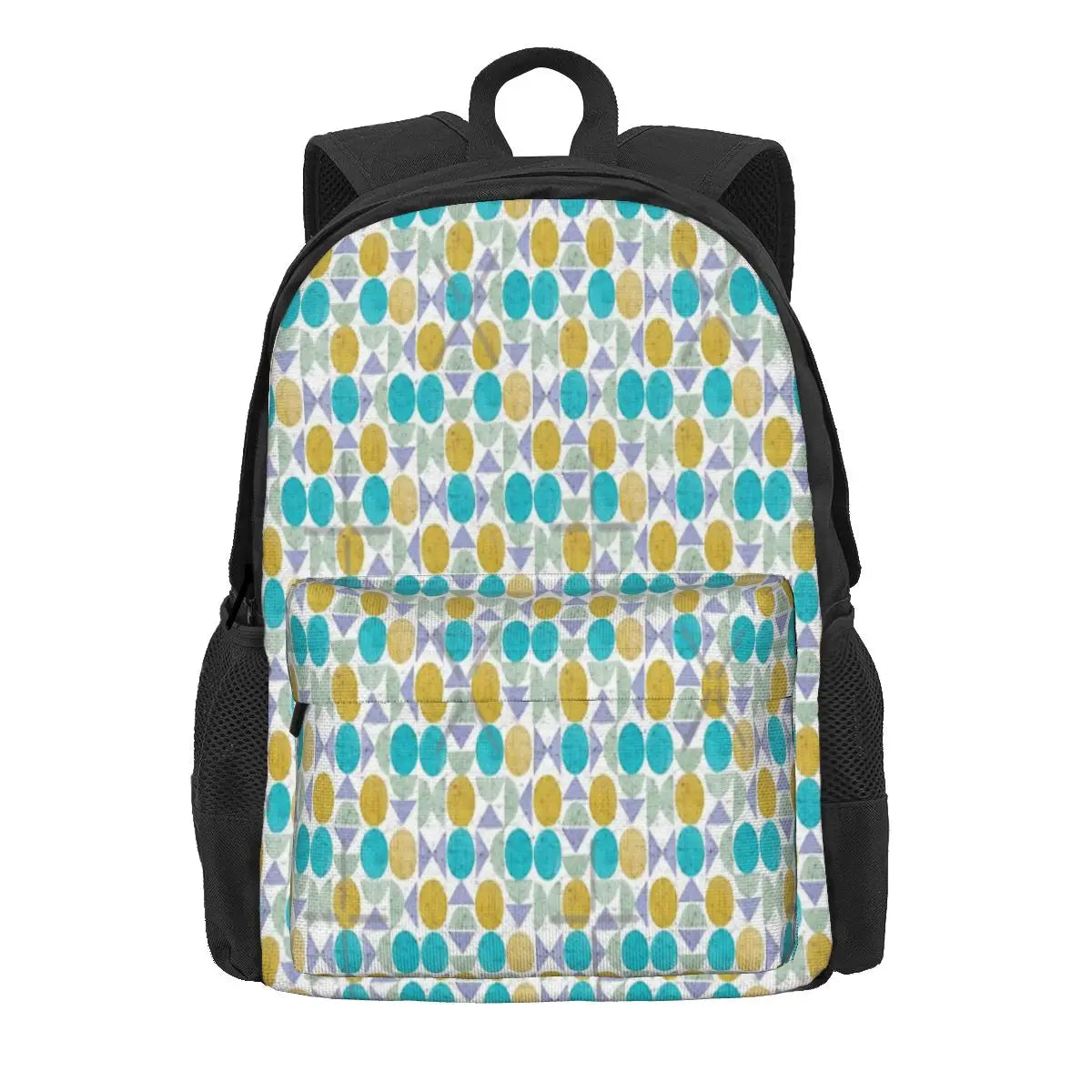 Modern Geometric Backpacks Textured Design School Travel Bags Eco Friendly
