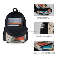 Midcentury Modern Abstraction Backpacks Men's & Women's Anime Bag
