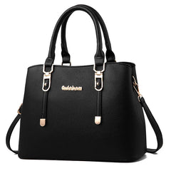 Soft Leather Shoulder Bag for Middle-Aged Women