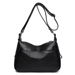 Soft Leather Mother Bag Backpack for Elderly Women