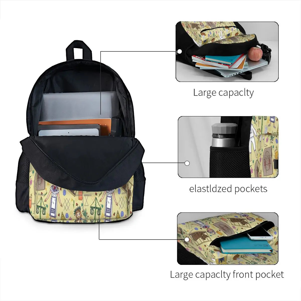 Midsommar Pattern 1 Backpacks Men's and Women's Rucksack