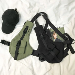 Tactical Chest Bag Hip-Hop Crossbody Pack Unisex Street Style Waist Bag