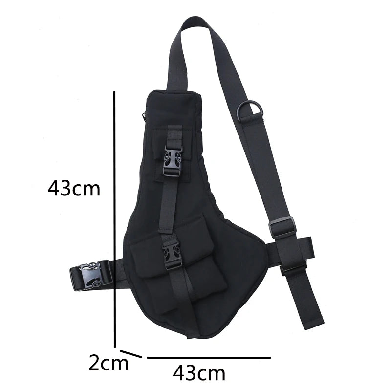 Tactical Chest Bag Hip-Hop Crossbody Pack Unisex Street Style Waist Bag
