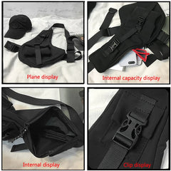 Tactical Chest Bag Hip-Hop Crossbody Pack Unisex Street Style Waist Bag