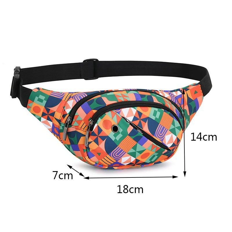 Colorful Waterproof Fanny Pack Teenager Outdoor Sport Waist Bag