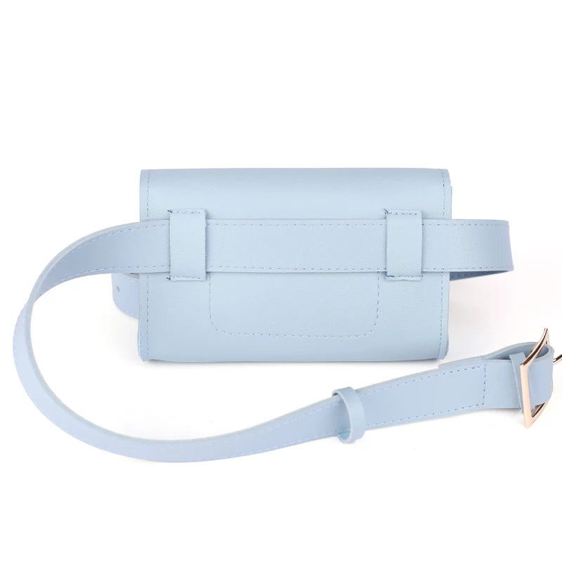 Women Waist Bag PU Leather Waist Pack For Female Girl Travel Belt Bag