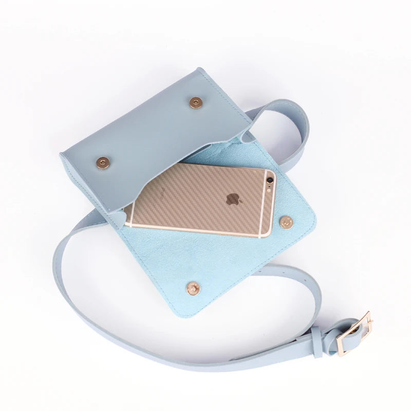 Women Waist Bag PU Leather Waist Pack For Female Girl Travel Belt Bag