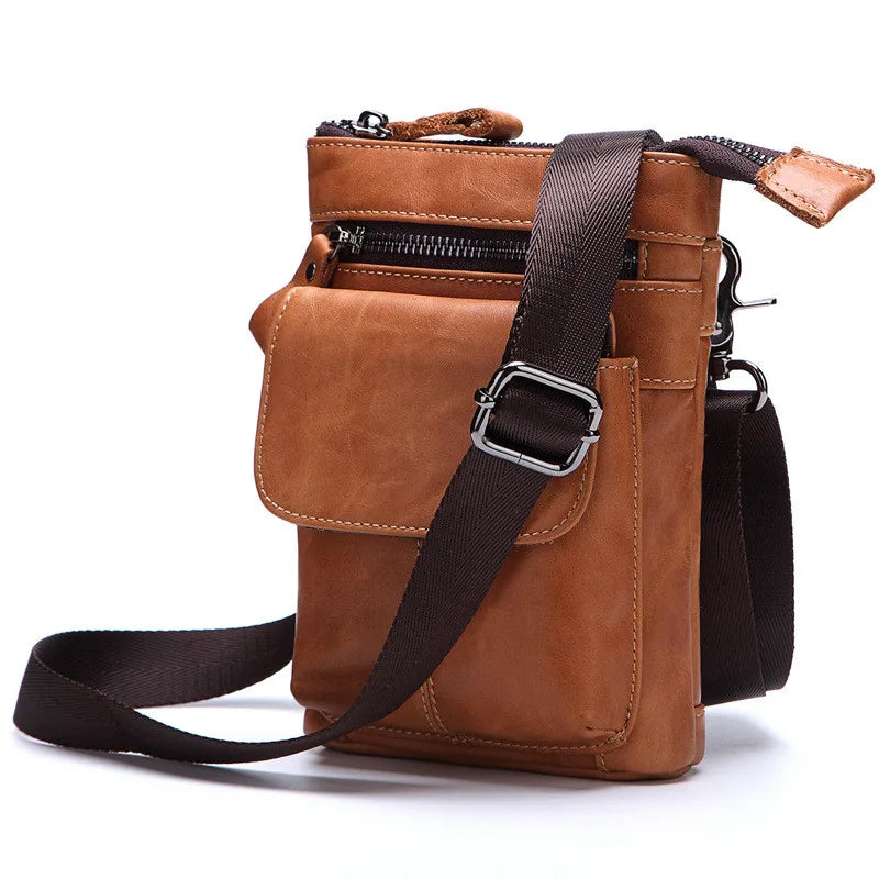Leather Waist Packs Fanny Pack Belt Bag Men's Shoulder Bags