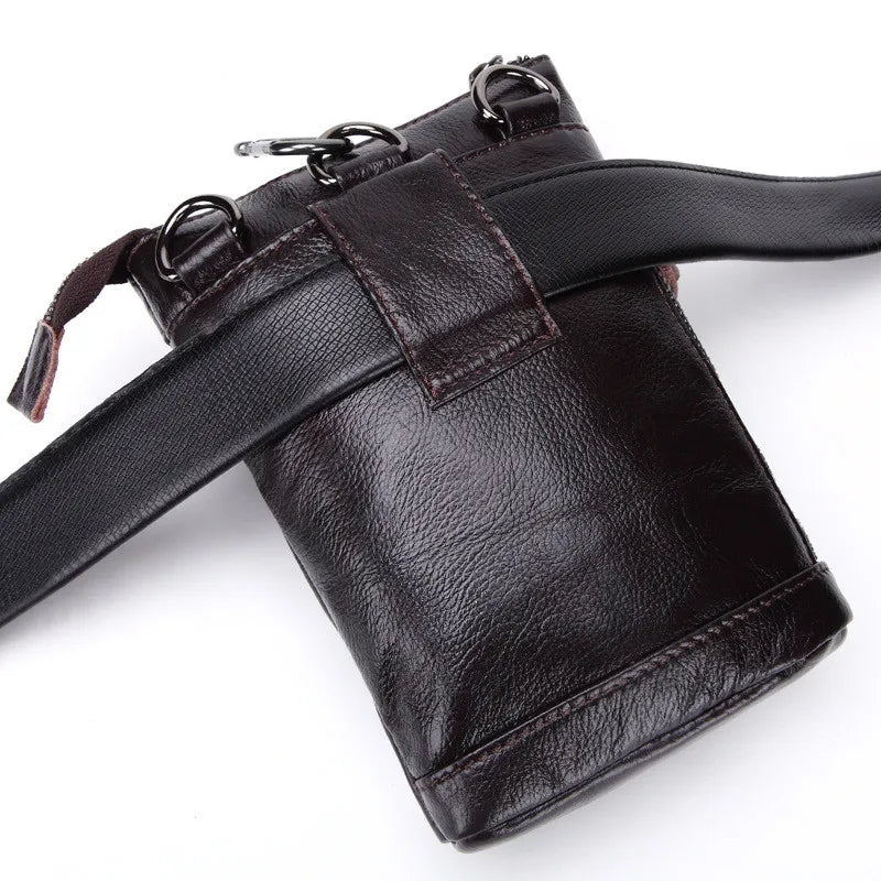 Leather Waist Packs Fanny Pack Belt Bag Men's Shoulder Bags