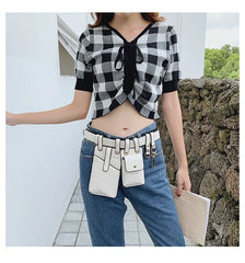 Women's Leather Fanny Pack Waist Belt Bag Phone Bag