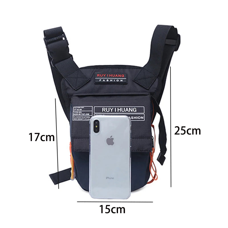 Men Canvas Drop Leg Bag Canvas Fanny Pack Waist Belt Bags Military Travel