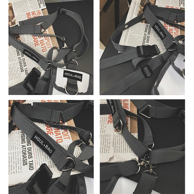 Men Canvas Drop Leg Bag Canvas Fanny Pack Waist Belt Bags Military Travel