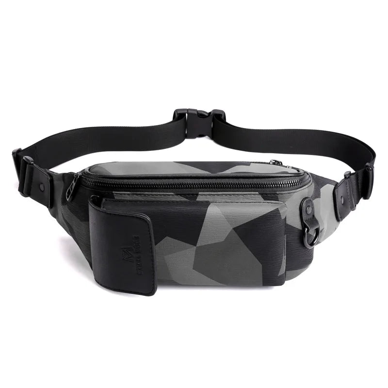 Men's Camo Chest Bag Outdoor Sports Pouch Waterproof Phone Waist Bag