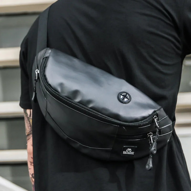 Unisex Nylon Waist Bag Chest Fanny Pack Travel Sports Bag Casual Shoulder Bags