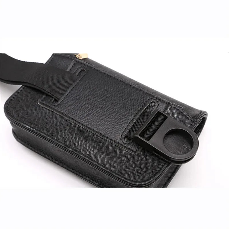 Leather Waist Pack Hip Belt Bum Pouch Men Bag