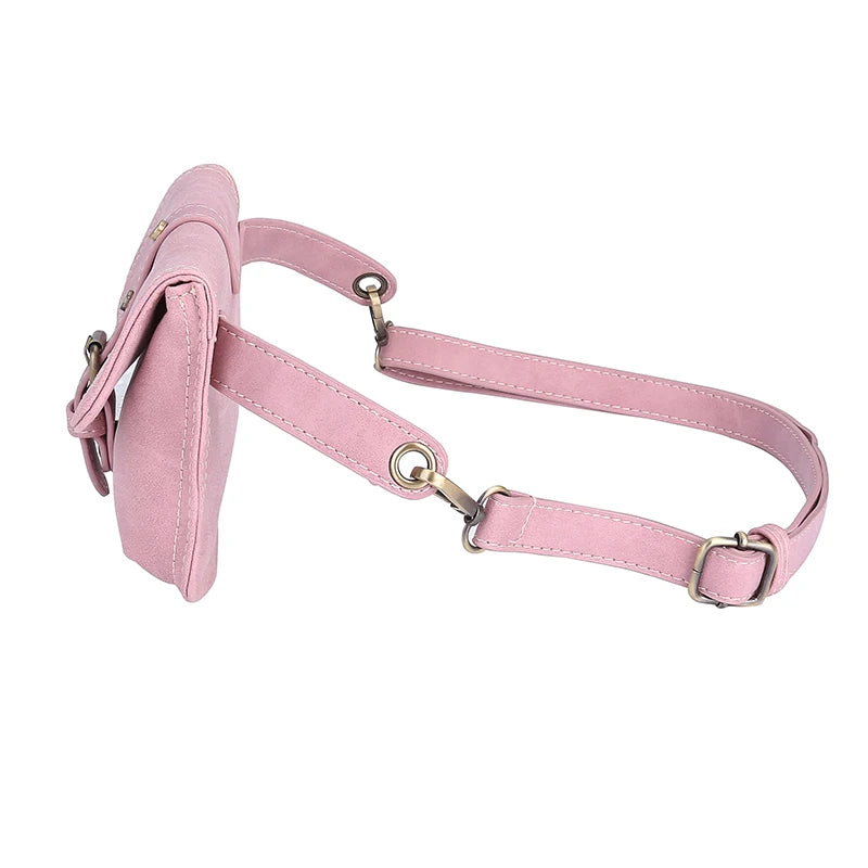 Vintage Leather Waist Pack Women Belt Bag for iPhone X/8 Plus Money Bag