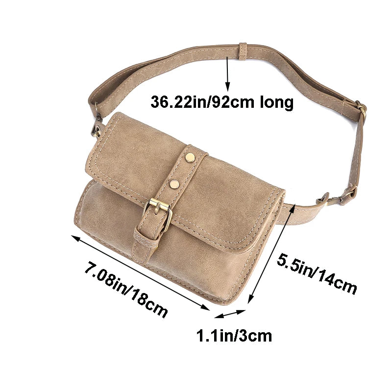 Vintage Leather Waist Pack Women Belt Bag for iPhone X/8 Plus Money Bag