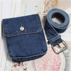 Denim Fanny Pack Women Waist Bag Canvas Travel Pouch Bolsa