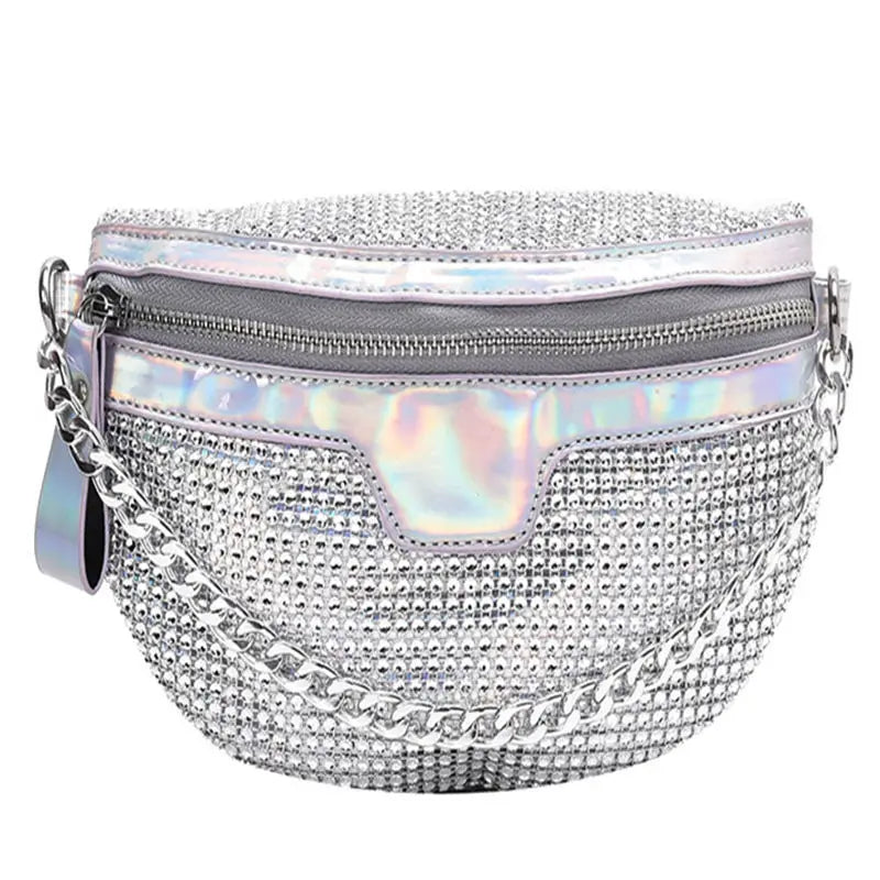 Mihaivina Women Fanny Pack Diamond Waist Belt Bag Shoulder Bags