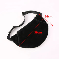 Women Fanny Pack Waist Belt Bag Suede Chest Bags Female Travel Zipper Waist Pack