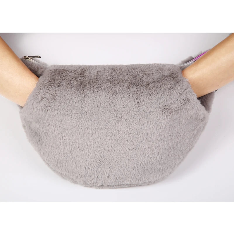 Women Fanny Pack Waist Belt Bag Suede Chest Bags Female Travel Zipper Waist Pack