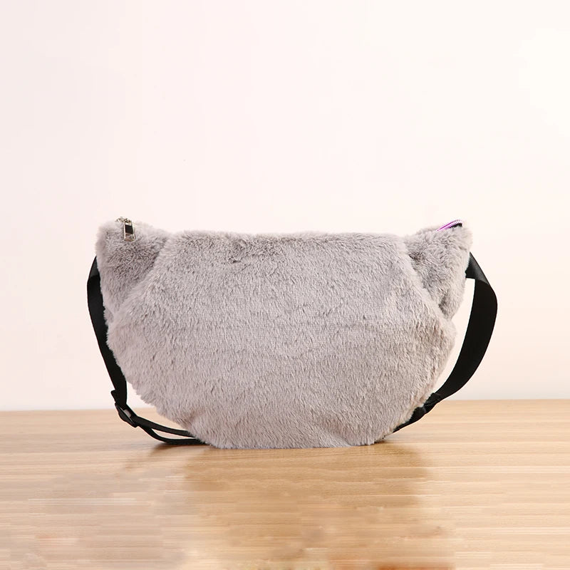Women Fanny Pack Waist Belt Bag Suede Chest Bags Female Travel Zipper Waist Pack