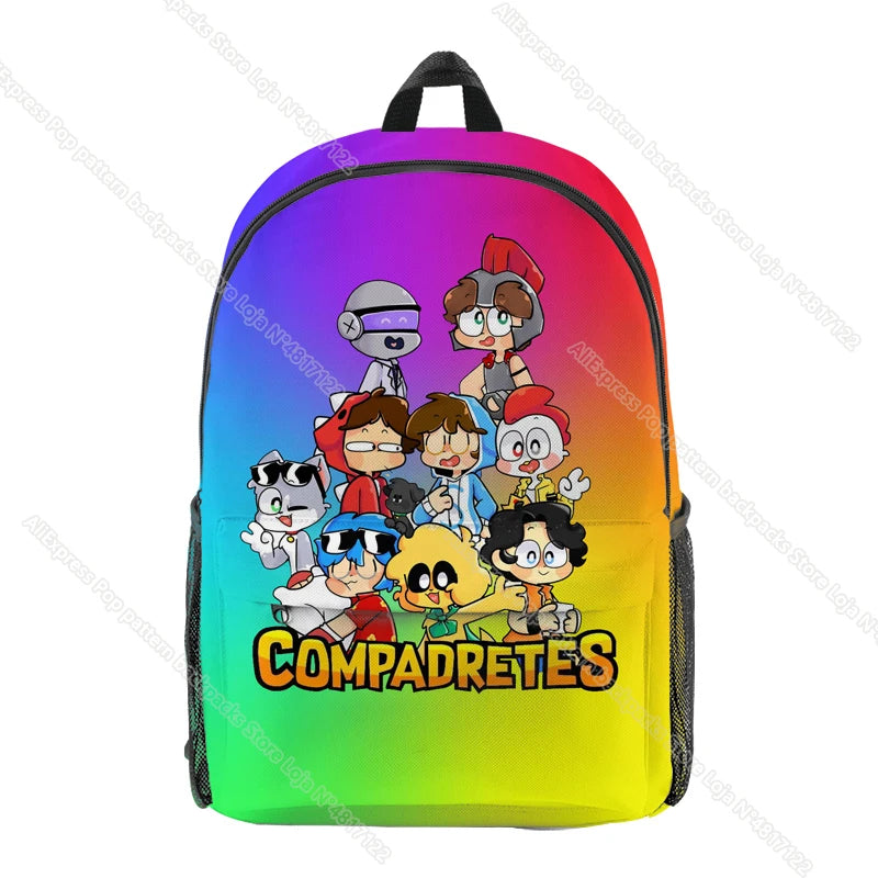 Mikecrack Compadretes Backpack Anime School Bags for Kids Boys Girls