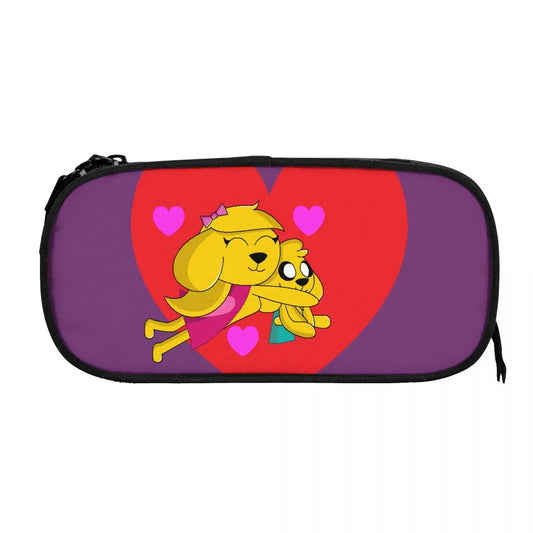Anime Zipper Pen Bag Student Stationery Organizer Pencil Holder Case Pouch