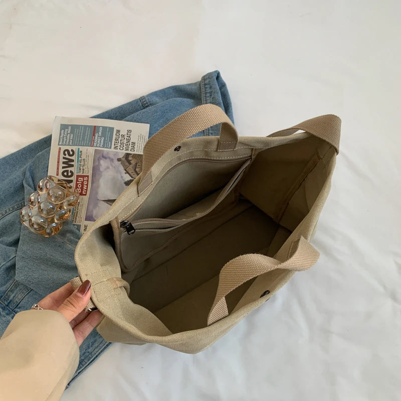 Military Green Canvas Tote Bag Large Capacity Crossbody Shoulder Travel