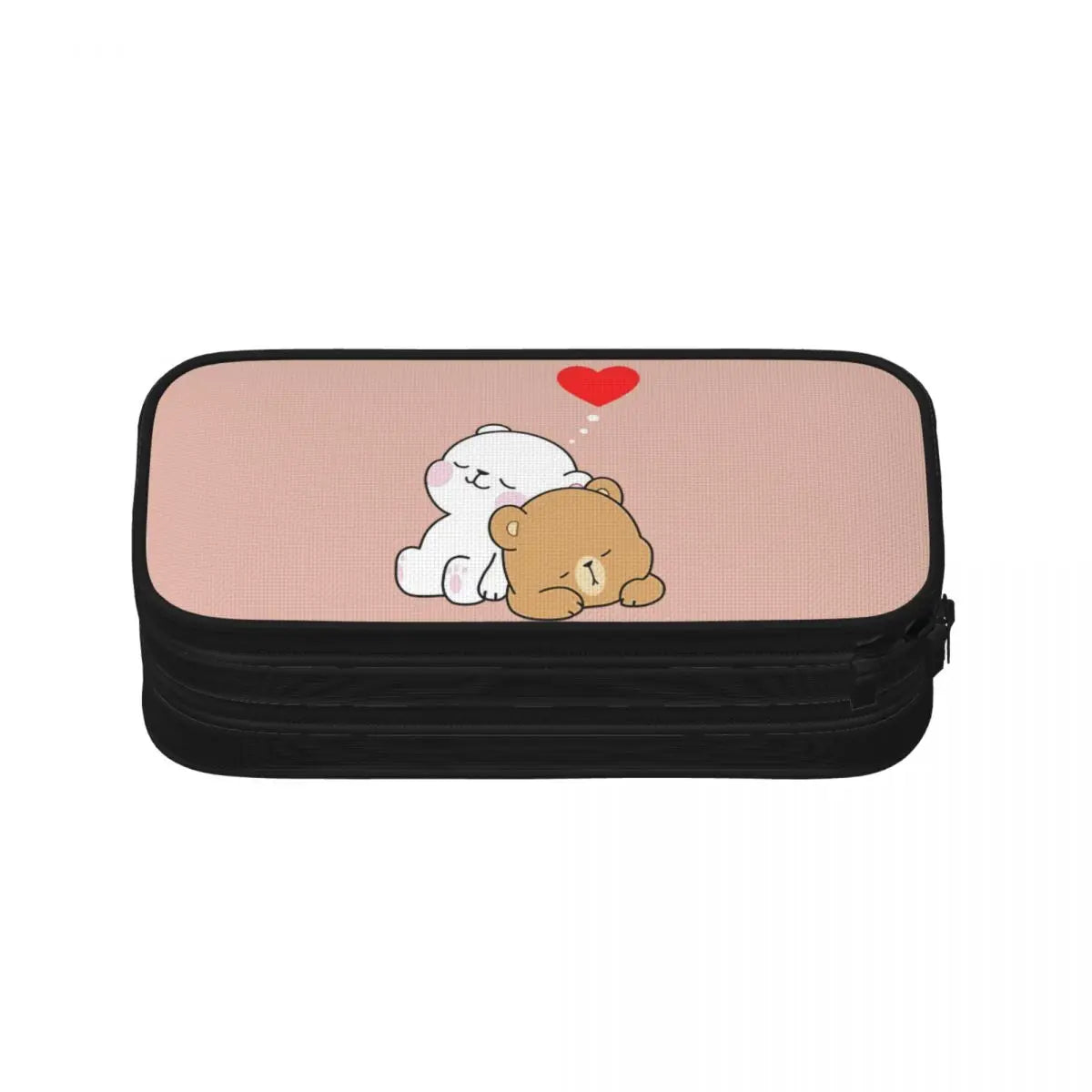 Milk And Mocha Pen Box Student Zipper Pencil Bag