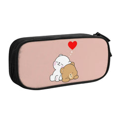 Milk And Mocha Pen Box Student Zipper Pencil Bag