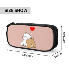 Milk And Mocha Pen Box Student Zipper Pencil Bag