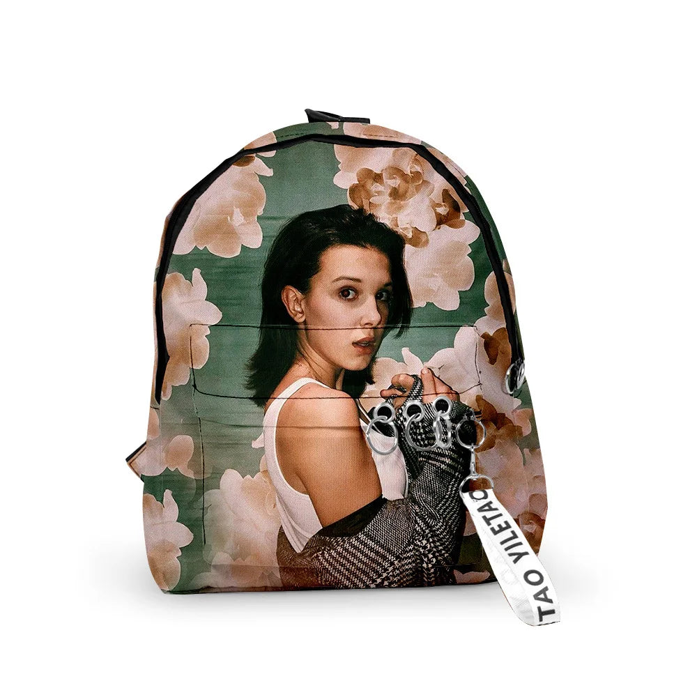 Millie B Brown Merch Backpack Casual Schoolbag Travel Bag Harajuku Daypack