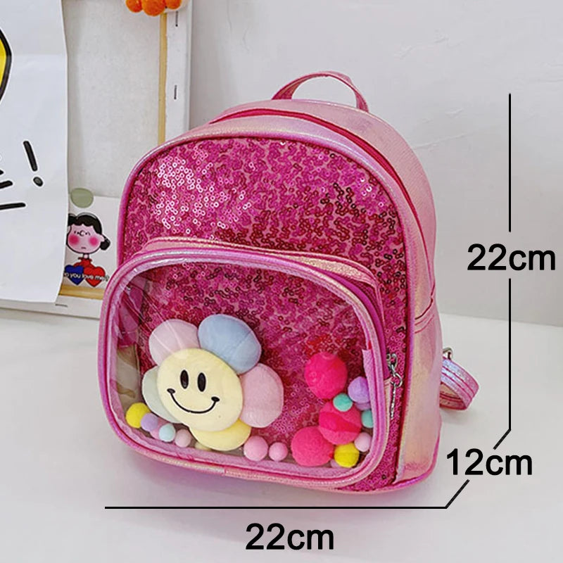 Sequin Leather Mini Backpack for Girls 2-5Y