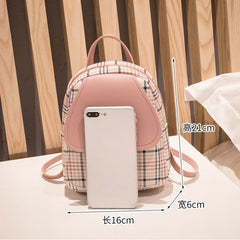 Plaid Mini Backpack Crossbody Bag for Teens