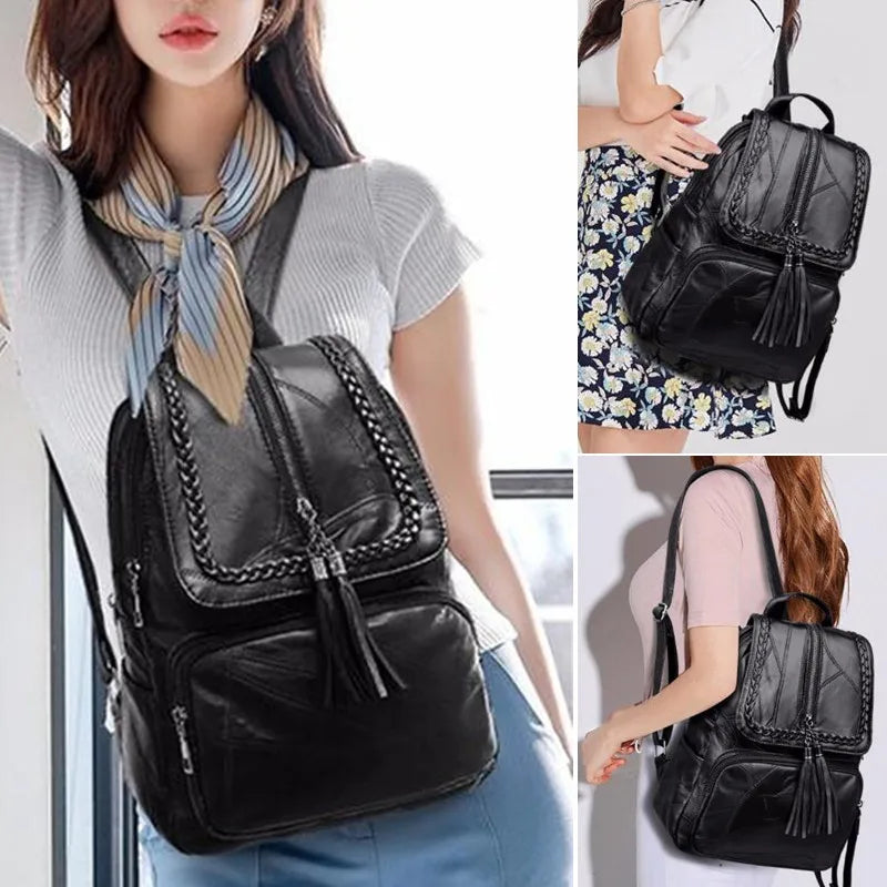 Plaid Mini Backpack Crossbody Bag - Teen Girl's School or Travel Purse