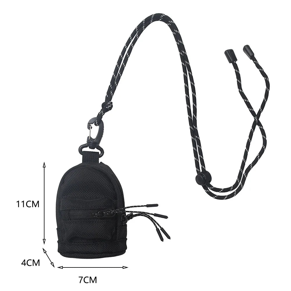 Mini Backpack Key Organizer Nylon Pendant Package Bag Male Casual Handbag