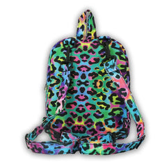 Leopard Mini Backpack Crossbody Bag for Teenage Girl