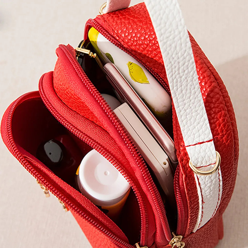 Mini Backpack Women Style Backpack pu leather Solid Leather Backpack