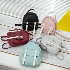 Mini PU Leather Backpack Shoulder Bag For Teen Girls
