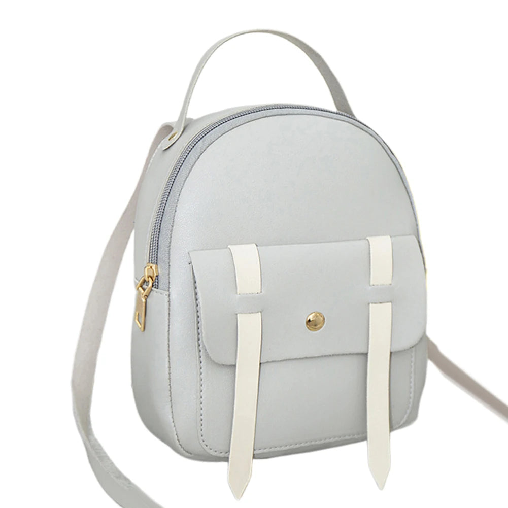 Mini PU Leather Backpack Shoulder Bag For Teen Girls