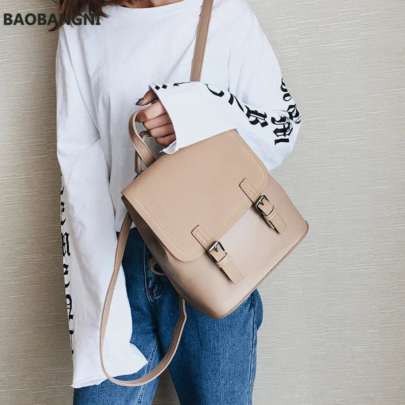 Mini Backpack Women PU Leather Shoulder Bag For Girls
