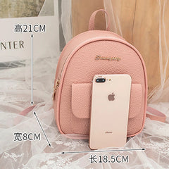 Mini Backpack Women PU Leather Shoulder Bag Kids Small Bagpack