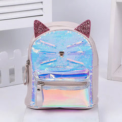 Mini Backpack Women Sequin Leather Shoulder Bags Kids Backpack